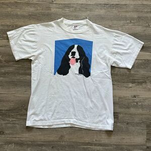 Vintage 90s Cocker Spaniel Dog T-Shirt Size Large RARE